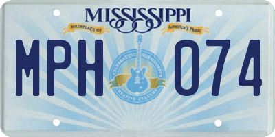 MS license plate MPH074