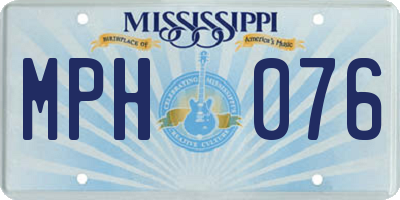 MS license plate MPH076