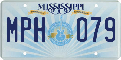 MS license plate MPH079