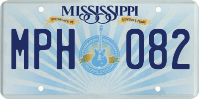 MS license plate MPH082