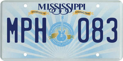 MS license plate MPH083