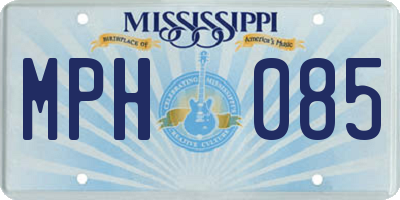 MS license plate MPH085