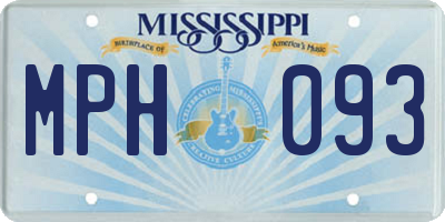 MS license plate MPH093
