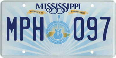 MS license plate MPH097