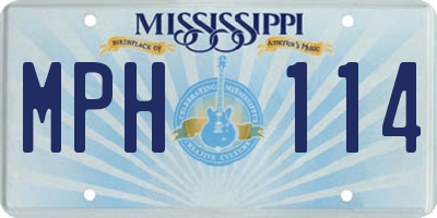 MS license plate MPH114