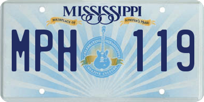MS license plate MPH119