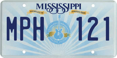 MS license plate MPH121