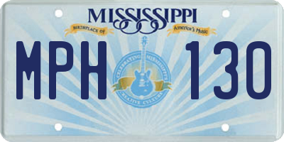 MS license plate MPH130