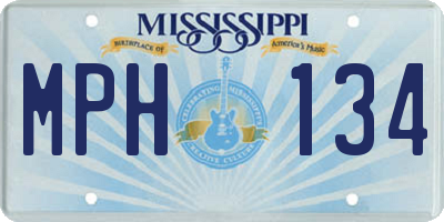 MS license plate MPH134
