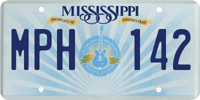 MS license plate MPH142