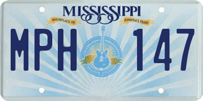 MS license plate MPH147