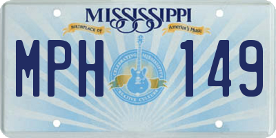 MS license plate MPH149