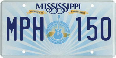 MS license plate MPH150