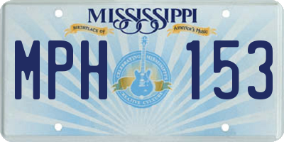 MS license plate MPH153