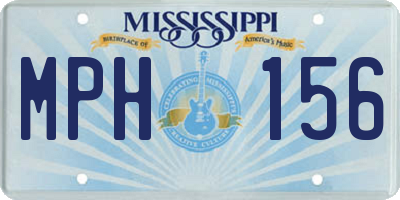 MS license plate MPH156