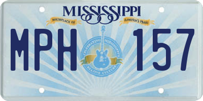 MS license plate MPH157