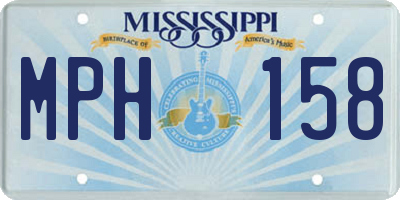 MS license plate MPH158
