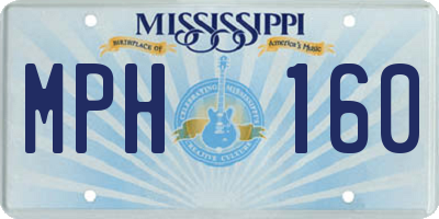 MS license plate MPH160