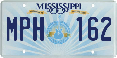 MS license plate MPH162