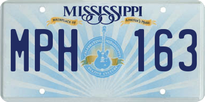 MS license plate MPH163