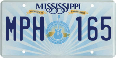 MS license plate MPH165