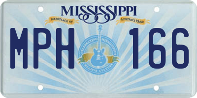 MS license plate MPH166