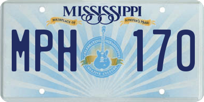 MS license plate MPH170
