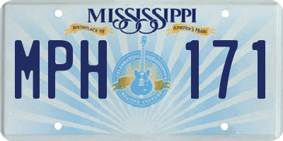 MS license plate MPH171