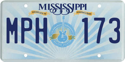 MS license plate MPH173