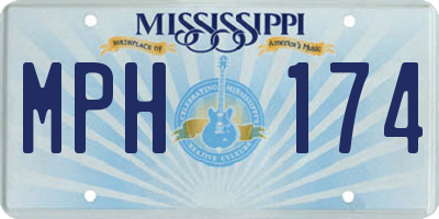 MS license plate MPH174
