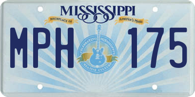 MS license plate MPH175