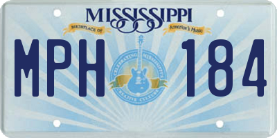 MS license plate MPH184