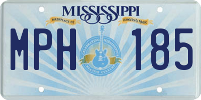 MS license plate MPH185