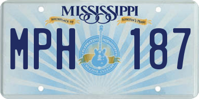 MS license plate MPH187