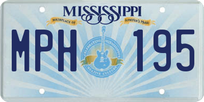 MS license plate MPH195