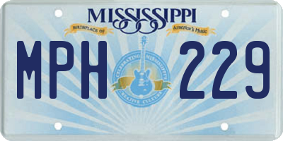MS license plate MPH229