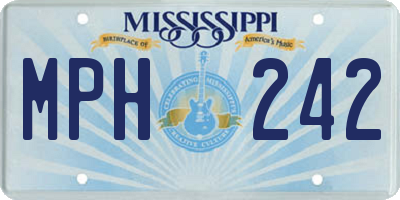MS license plate MPH242