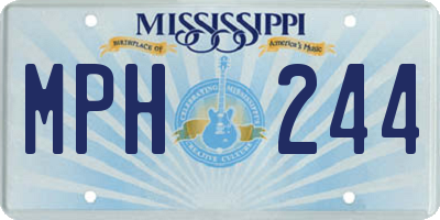 MS license plate MPH244