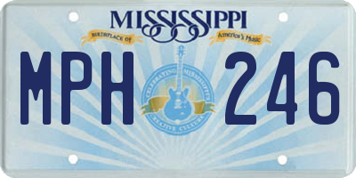 MS license plate MPH246