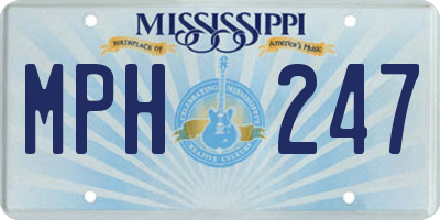 MS license plate MPH247