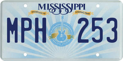 MS license plate MPH253