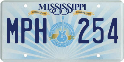 MS license plate MPH254
