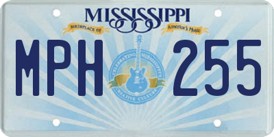 MS license plate MPH255