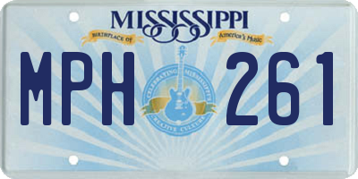 MS license plate MPH261