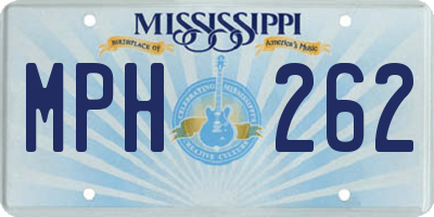 MS license plate MPH262
