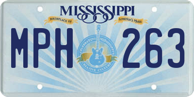 MS license plate MPH263