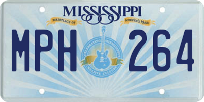 MS license plate MPH264