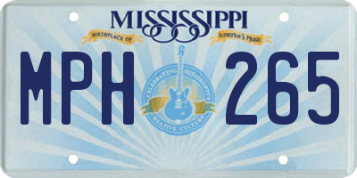 MS license plate MPH265