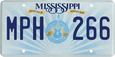 MS license plate MPH266