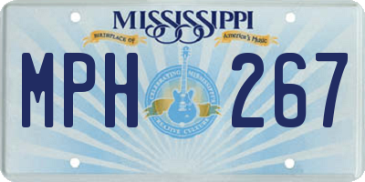 MS license plate MPH267